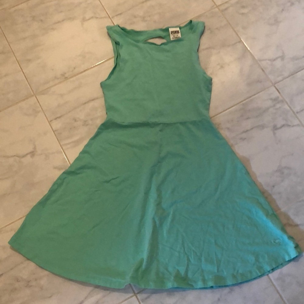 Pink Victoria Secret green dress. EUC!